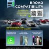 2-in-1 Wireless CarPlay & Android Auto Adapter, Plug-and-Play Car Adapter, Fast A7 Chip,USB and Type C Auto-Reconnect, Stable Converter for Cars 2016+