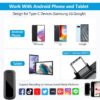 Wireless Lavalier Microphone for Android Phone, Mini Clip-On Mic with AI Noise Cancellation, Plug & Play 2.4GHz Mic for Vlogging, Live Streaming
