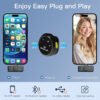 Wireless Lavalier Microphone Compatible with iPhone, Android Mini 2.4GHz Clip-On Mic with Noise Cancellation, 50m Range, 15H Battery, Plug & Play for Vlogging, YouTube, TikTok, Live Streaming