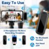 Wireless Lavalier Microphone for Android Phone, Mini Clip-On Mic with AI Noise Cancellation, Plug & Play 2.4GHz Mic for Vlogging, Live Streaming