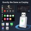 2-in-1 Wireless CarPlay & Android Auto Adapter, Plug-and-Play Car Adapter, Fast A7 Chip,USB and Type C Auto-Reconnect, Stable Converter for Cars 2016+