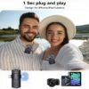 3-in-1 Wireless Lavalier Microphone Compatible for iPhone, Android & Camera, Mini Clip-On Mic with 150ft Transmission, 18H Battery, Plug & Play for Interview, Vlog, Recording