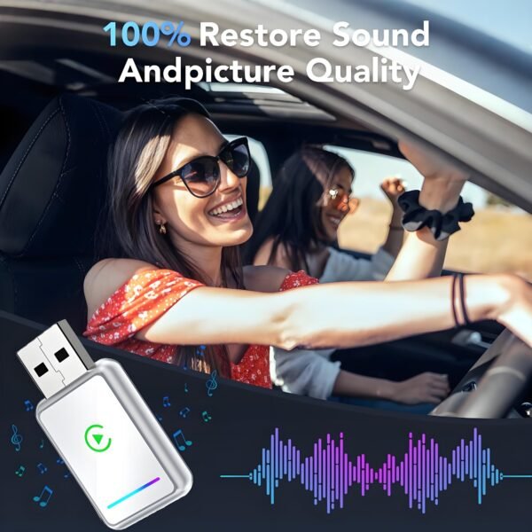 2-in-1 Wireless CarPlay & Android Auto Adapter, Plug-and-Play Car Adapter, Fast A7 Chip,USB and Type C Auto-Reconnect, Stable Converter for Cars 2016+