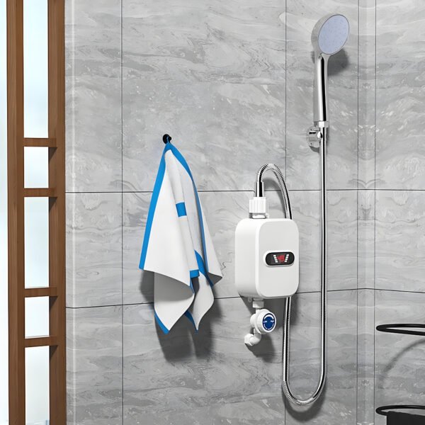 3500W Electric Tankless Water Heater Set 110 Volt with LCD Display,US Version Instant Hot Water Heater for Bathroom Shower
