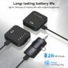 3-in-1 Wireless Lavalier Microphone Compatible for iPhone, Android & Camera, Mini Clip-On Mic with 150ft Transmission, 18H Battery, Plug & Play for Interview, Vlog, Recording