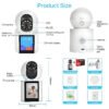 1080P Wifi Video Baby Monitor with 2.8" HD Ips Screen, Two-Way Audio, Remote App Control, Night Vision Indoor Camera for Baby & Pet Monitoring, TF Card Support