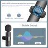 2-in-1 Wireless Lavalier Microphone Compatible for iPhone & Android, Plug & Play Clip-On Mic with Noise Cancellation for Gaming, Live Streaming, Vlog
