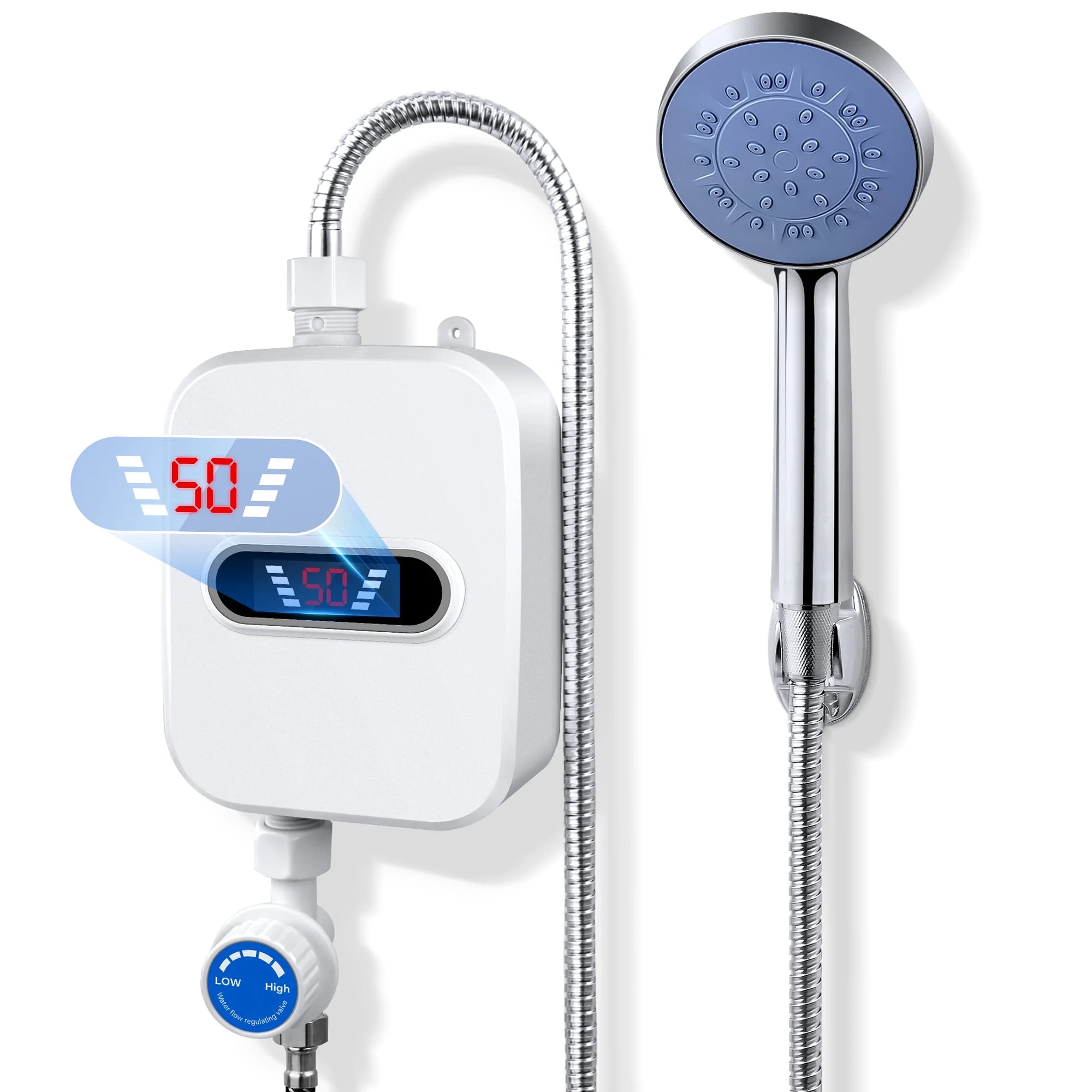 3500W Tankless Instant Hot Water Heater Shower Head Set with LCD Display for Bathroom - Image 9