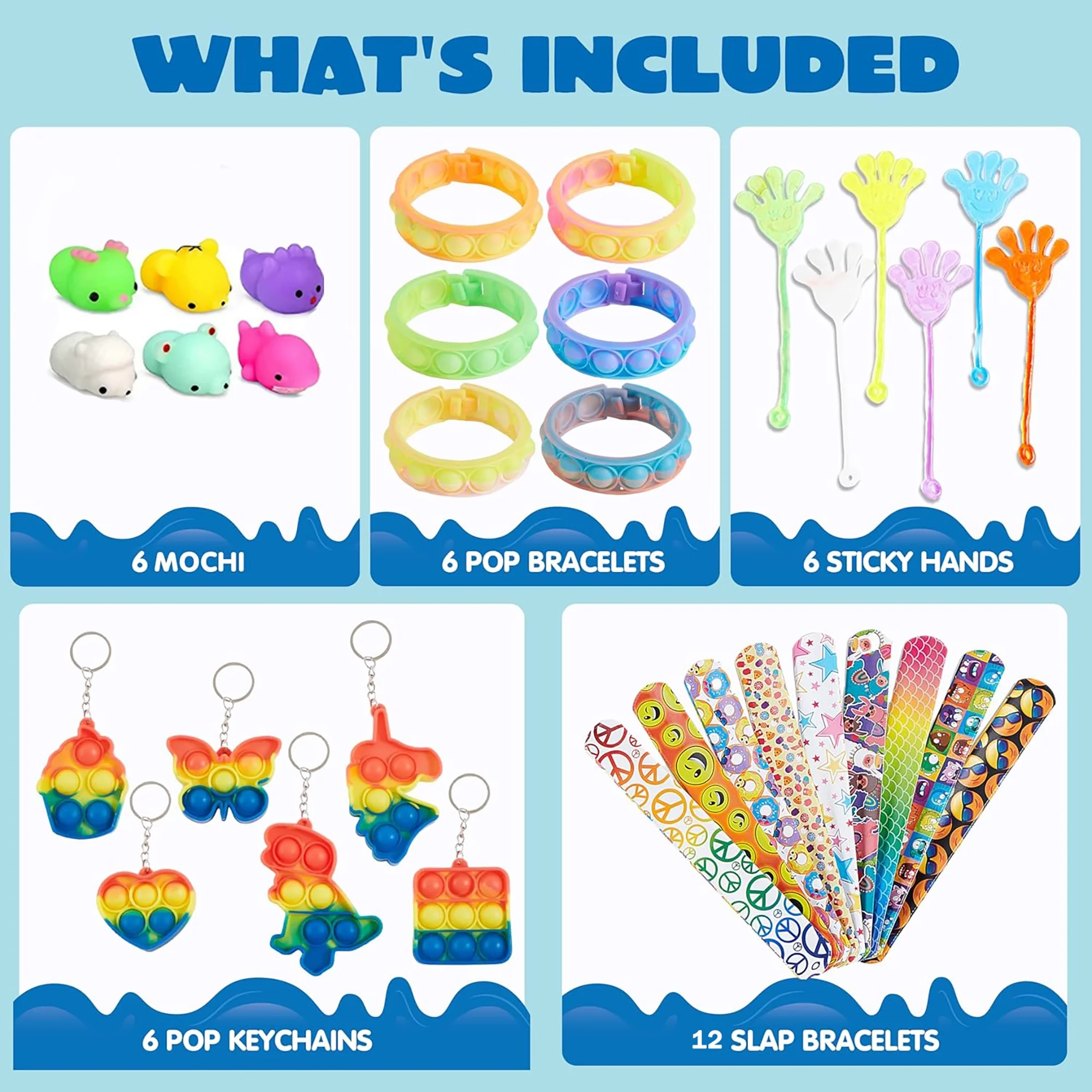 Unique Party Favors for Kids, 72 PCS Popular Fidget Toys Pack, Goodie Bags Fillers for Kids Birthday Party, Prizes in Bulk for School, Pinata Stuffers, Classroom Prizes, Treasure Box Toys - Image 2