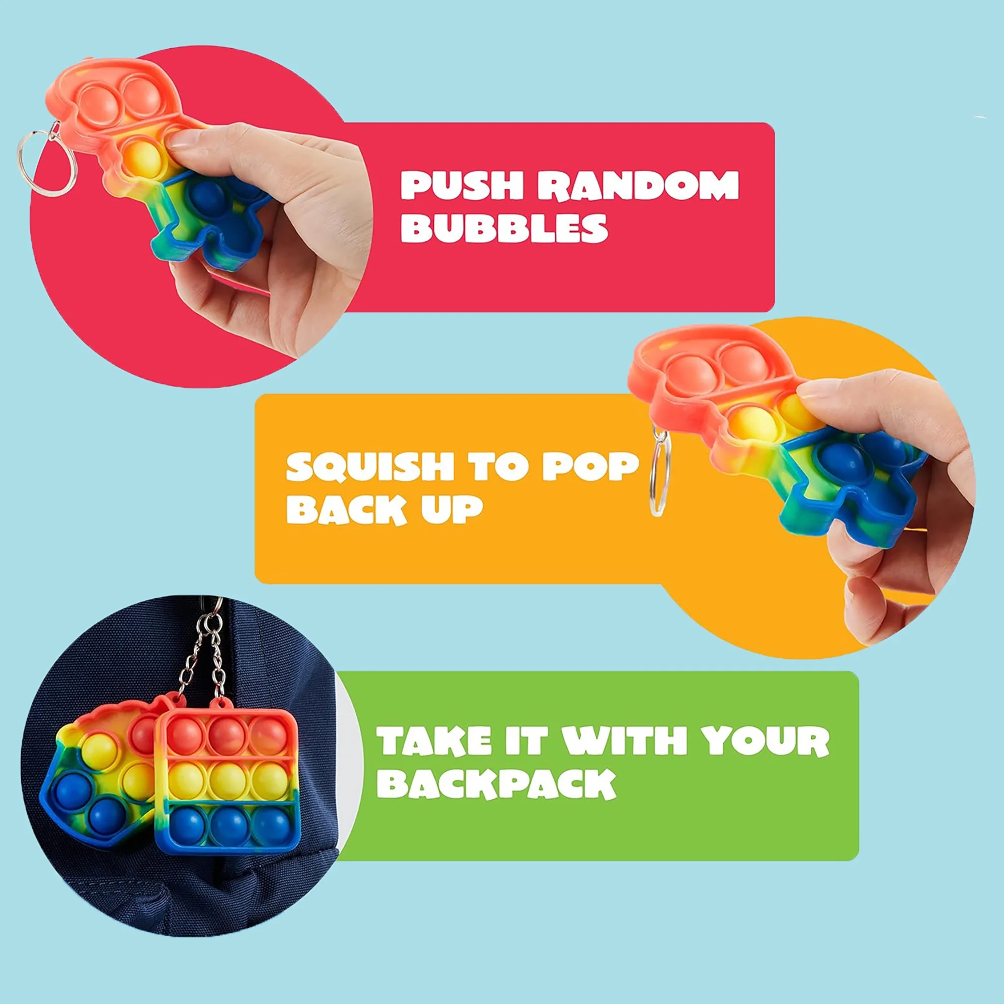 Unique Party Favors for Kids, 72 PCS Popular Fidget Toys Pack, Goodie Bags Fillers for Kids Birthday Party, Prizes in Bulk for School, Pinata Stuffers, Classroom Prizes, Treasure Box Toys - Image 6