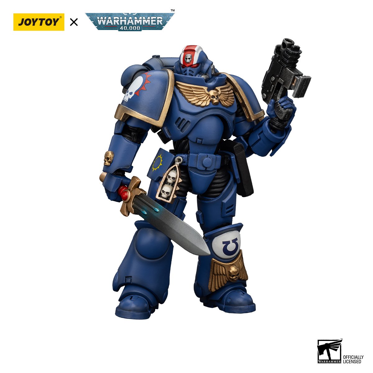 JOYTOY Warhammer 40K 1/18 Scale Ultramarines Primaris Lieutenant Erastus Action Figure JT2481,4.76-inch Collectible Toy for Teens 15+ and Adults - Image 3