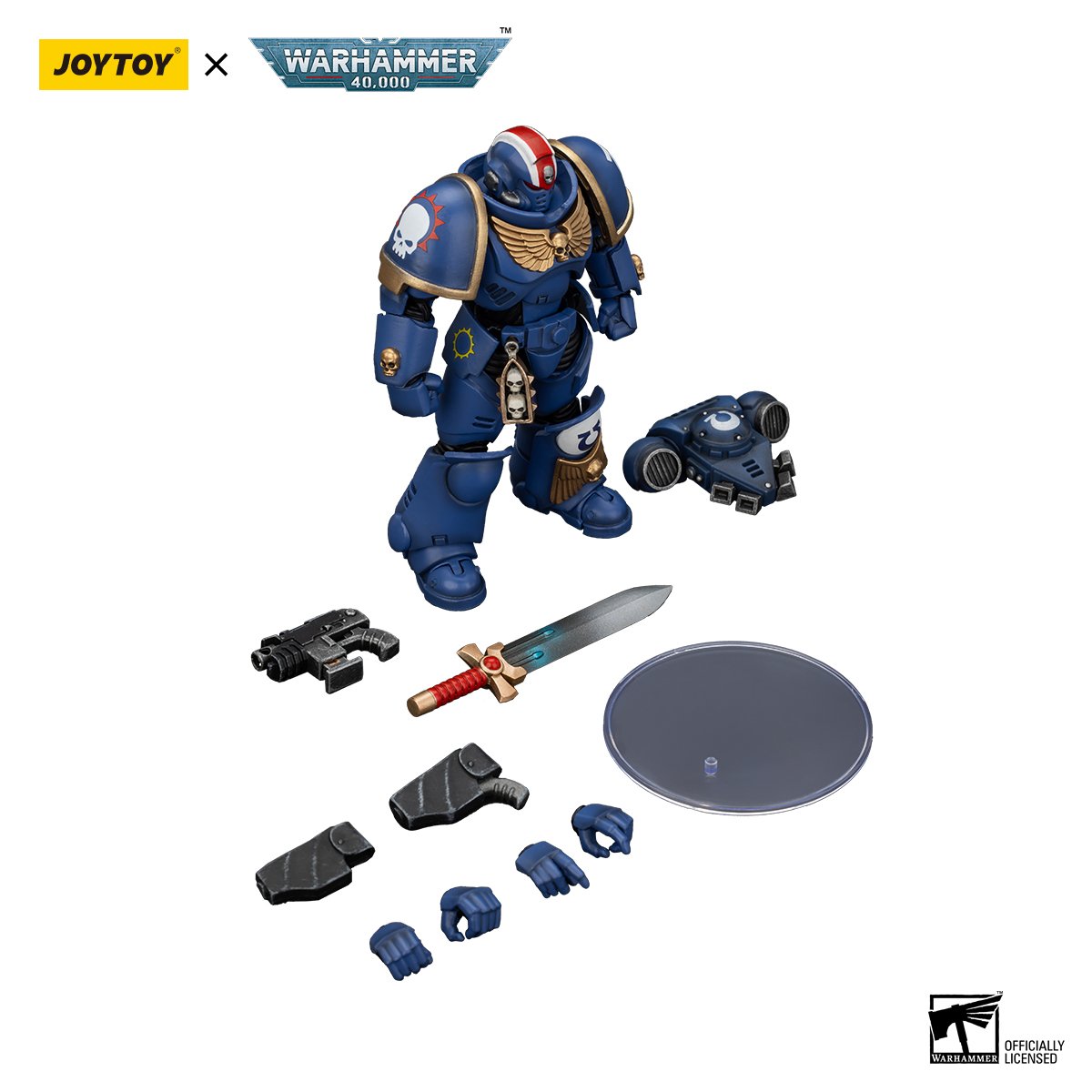 JOYTOY Warhammer 40K 1/18 Scale Ultramarines Primaris Lieutenant Erastus Action Figure JT2481,4.76-inch Collectible Toy for Teens 15+ and Adults - Image 5