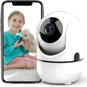 1080P Indoor Security Camera,2K HD Wifi Cameras Baby Monitor for Baby/Nanny/Pet/Dog,360°Motion Detection,Two Way Audio,1080P HD Video Smart Home Security Camera