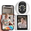1080P Wifi Video Baby Monitor with 2.8" HD Ips Screen, Two-Way Audio, Remote App Control, Night Vision Indoor Camera for Baby & Pet Monitoring, TF Card Support