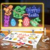 1.tracing drawing board-LEDBan-CX-40x30 Rechargeable LED Drawing Board for Kids, Light Up Acrylic Doodle Board with 7 RGB Colors,8 Drawing Tracing Templates,Boys and Girls Gift