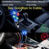 Wireless CarPlay Android Auto Adapter, 4-in-1 Car Dongle with AirPlay Mirror Link,2.4/5GHz WiFi & Bluetooth 5.0,Plug-and-Play with Auto-Reconnect,OEM Control Support