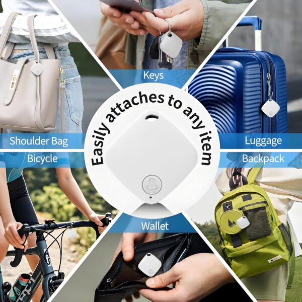 Air Tracker Tags, 4 Pack, Compatible with Apple Find My, Mfi Certified, Bluetooth Item Finder 5.4, 90dB Sound Alert, IP57 Waterproof, Replaceable Battery
