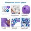 2 QQ-Iceblue-148PCS 148PCS Winter Snow Balloon Garland Arch Kit with Snowflake Latex Balloons, Winter Wonderland Party Decorations for Christmas, Birthday, Baby Shower & Holiday Party