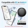 Air Tracker Tags for Android and Apple,Apple Find My and Google Find Hub,4 Packs Bluetooth Item Locator,110dB Sound Alert,IP66 Waterproof,Replaceable Battery,Anti-Lost Tag
