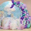 Balloon Garland Arch Kit Sea Theme, 136PCS Sea Maid Purple & Green Latex Balloons with DIY Tools, Easy Assembly for Birthday, Wedding & Party Decorations