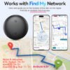 Air Tracker Tags for Android and Apple,Apple Find My and Google Find Hub,4 Packs Bluetooth Item Locator,110dB Sound Alert,IP66 Waterproof,Replaceable Battery,Anti-Lost Tag