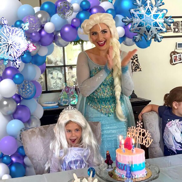 3 QQ-Iceblue-148PCS 148PCS Winter Snow Balloon Garland Arch Kit with Snowflake Latex Balloons, Winter Wonderland Party Decorations for Christmas, Birthday, Baby Shower & Holiday Party