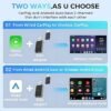 Wireless CarPlay & Android Auto Adapter, 2-in-1 Plug-and-Play Wireless Car Dongle with Fast Stable Chip, Auto Connect, Compatible with 800+ Cars,USB & Type-C