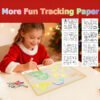 3. tracing cards-LEDBan-CX-30x20 Rechargeable LED Drawing Pad for Kids, Glowing Tracing Board with 7 RGB and 6 Dynamic Light Modes,Paper Holder, Portable Doodle Writing Board