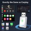 2-in-1 Wireless CarPlay & Android Auto Adapter,Plug-and-Play Car Adapter,Fast A7 Chip,USB and Type C Auto-Reconnect,Stable Converter for Cars 2016+