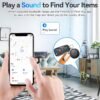 Air Tracker Tags for Android and Apple,Apple Find My and Google Find Hub,4 Packs Bluetooth Item Locator,110dB Sound Alert,IP66 Waterproof,Replaceable Battery,Anti-Lost Tag