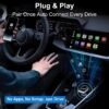 Wireless CarPlay Android Auto Adapter, 4-in-1 Car Dongle with AirPlay Mirror Link,2.4/5GHz WiFi & Bluetooth 5.0,Plug-and-Play with Auto-Reconnect,OEM Control Support