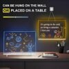 5 stand way-LEDBan-CX-35x25 Rechargeable LED Drawing Board for Kids, Light Up Acrylic Tracing & Writing Board with 7 RGB Colors,6 Light Modes, Magnetic Paper Holder, USB-C Charging, Creative Gift for Boys & Girls