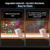 6 easy clean-LEDBan-CX-35x25 Rechargeable LED Drawing Board for Kids, Light Up Acrylic Tracing & Writing Board with 7 RGB Colors,6 Light Modes, Magnetic Paper Holder, USB-C Charging, Creative Gift for Boys & Girls