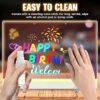 6.easy clean-LEDBan-CX-30x20 Rechargeable LED Drawing Pad for Kids, Glowing Tracing Board with 7 RGB and 6 Dynamic Light Modes,Paper Holder, Portable Doodle Writing Board
