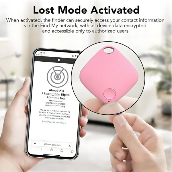 Air Tracker Tags, 4 Pack, Compatible with Apple Find My, Mfi Certified, Bluetooth Item Finder 5.4, 90dB Sound Alert, IP57 Waterproof, Replaceable Battery