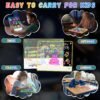 7 portable-LEDBan-CX-35x25 Rechargeable LED Drawing Board for Kids, Light Up Acrylic Tracing & Writing Board with 7 RGB Colors,6 Light Modes, Magnetic Paper Holder, USB-C Charging, Creative Gift for Boys & Girls
