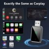 Wireless CarPlay & Android Auto Adapter, 2-in-1 Plug-and-Play Wireless Car Dongle with Fast Stable Chip, Auto Connect, Compatible with 800+ Cars,USB & Type-C
