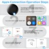 Air Tracker Tags for Android and Apple,Apple Find My and Google Find Hub,4 Packs Bluetooth Item Locator,110dB Sound Alert,IP66 Waterproof,Replaceable Battery,Anti-Lost Tag