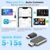 Wireless CarPlay & Android Auto Adapter, 2-in-1 Plug-and-Play Wireless Car Dongle with Fast Stable Chip, Auto Connect, Compatible with 800+ Cars,USB & Type-C