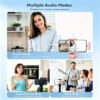 Wireless Lavalier Microphone for iPhone and Android, 2-Pack Mini Clip-On Mic with Noise Reduction Plug and Play for TikTok, YouTube Video Recording, Pink