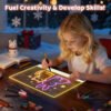 Rechargeable LED Note Board for Kids and Adults,Glowing with 7 Rgb Colors & 4 Flashing Modes,Portable Scratch-Resistant Acrylic for Writing,Drawing,Home,Holiday
