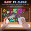 Rechargeable LED Note Board for Kids and Adults,Glowing with 7 Rgb Colors & 4 Flashing Modes,Portable Scratch-Resistant Acrylic for Writing,Drawing,Home,Holiday