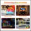 Rechargeable LED Note Board for Kids and Adults,Glowing with 7 Rgb Colors & 4 Flashing Modes,Portable Scratch-Resistant Acrylic for Writing,Drawing,Home,Holiday