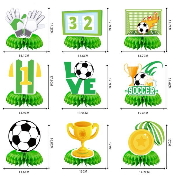 Soccer Birthday Party Supplies,Decorations Kit Soccer-Themed with Banner Hanging swirls,Latex Balloons Cupcake Toppers for boys girls