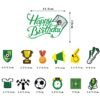 Soccer Birthday Party Supplies,Decorations Kit Soccer-Themed with Banner Hanging swirls,Latex Balloons Cupcake Toppers for boys girls