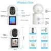 1080P Video Baby Monitor with 2.8" Ips Screen, Wifi Indoor Smart Camera for Baby, Two-Way Audio, Infrared Night Vision, AI Motion Detection,White