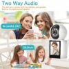 1080P Video Baby Monitor with 2.8" Ips Screen, Wifi Indoor Smart Camera for Baby, Two-Way Audio, Infrared Night Vision, AI Motion Detection,White