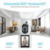 1080P Video Baby Monitor with 2.8" Ips Screen, Wifi Indoor Smart Camera for Baby, Two-Way Audio, Infrared Night Vision, AI Motion Detection,White